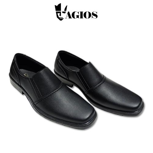 Sepatu Pantofel Penny Loafer Pria Agios Dale Black