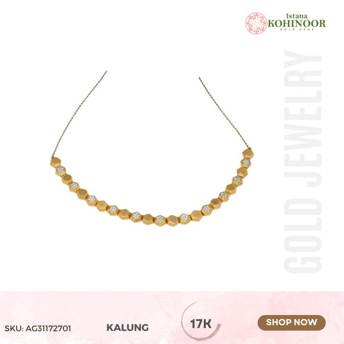 KOHINOOR KALUNG EMAS GOLD VARIASI 17K EMAS