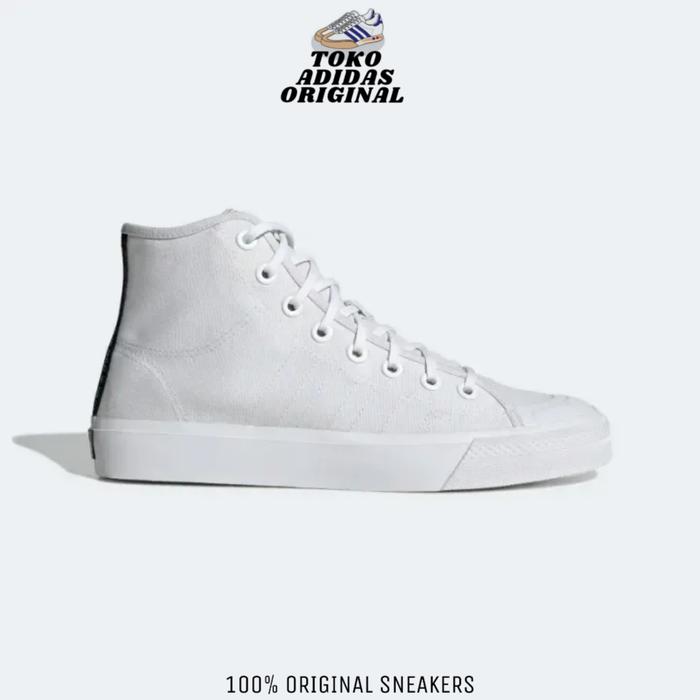 SEPATU SNEAKERS PRIA ADIDAS NIZZA HIGH X PARLEY WHITE ORIGINAL RESMI