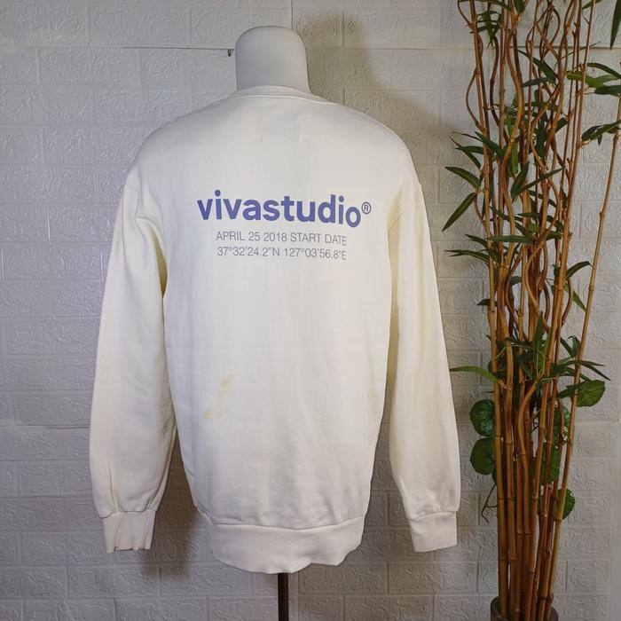 CREWNECK VIVASTUDIO, ORIGINAL, SIZE L-XL (SECOND BRANDED) KREM,MULUS, PT204
