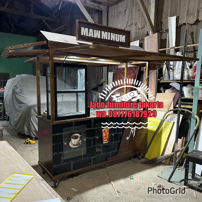 gerobak kopi tenan kopi, stand kopi