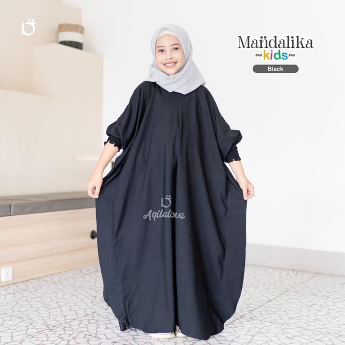 AQILALOVA Mandalika Kids Kaftan Anak Perempuan Bahan Rayon