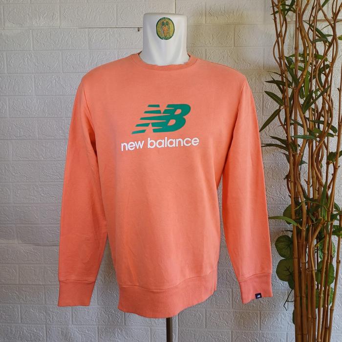 CREWNECK NEW BALANCE ORIGINAL, SIZE L-XL (SECOND BRANDED) ORANGE PEKAT, PT212