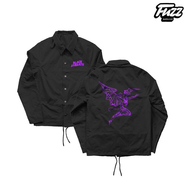 Coach Jacket Band Black Sabbath Windbreaker Jaket Pria Dan Wanita Musik Metal Waterproof