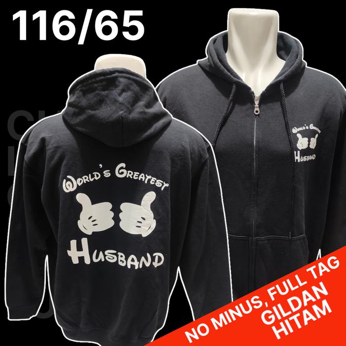Hoodie Hitam Zipper Gildan Original/Hoodie Zipper Hitam Gildan - Bekas