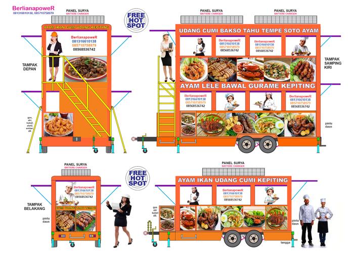 WARUNG GEROBAK MINI CAFE TOKO KIOS FOOD TRAILER KOPI MAKANAN MINUMAN SNACK KUE BASAH KERING SOUVENIR