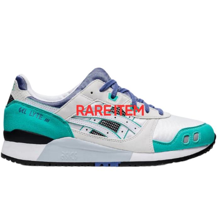 Sepatu Sneakers ASICS Gel-Lyte iii OG White Teal Blue 30th Anniversary 1191A266-103 ORIGINAL 100% LE