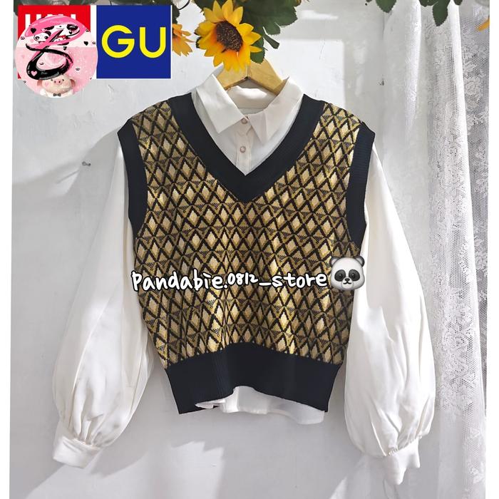 GU VEST MOTIF KUTUB @BY PANDABIE