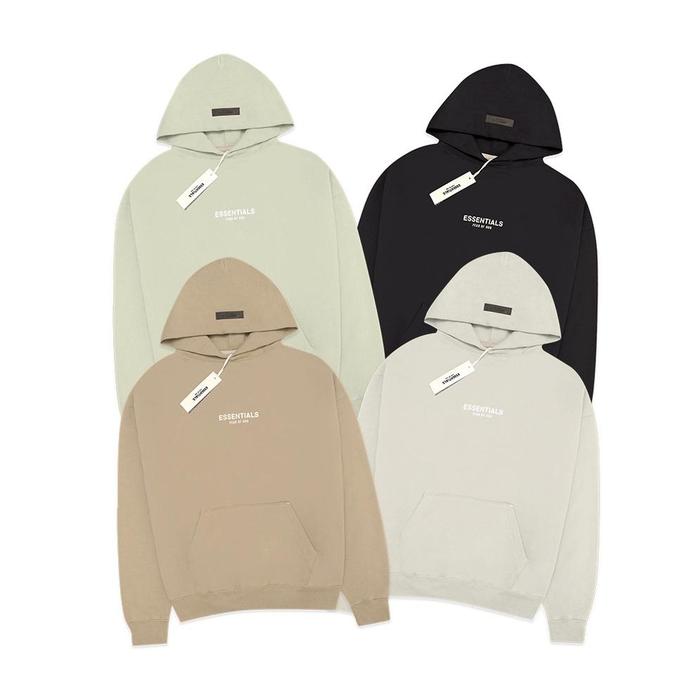 Fog Essentials Center Velvet Text Hoodie