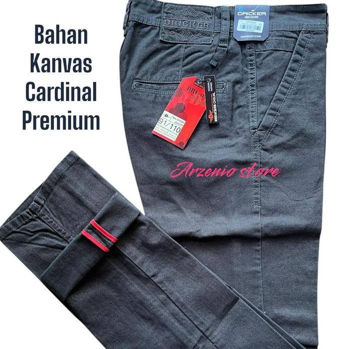 Celana Panjang Pria Chinos Premium Original 100% Bahan Kanvas Cardinal Arman Republic Jumbo 27 Sampa