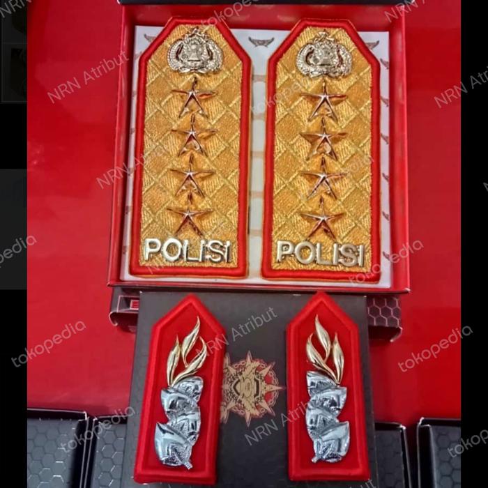 PAKET HEMAT PANGKAT PDU JENDRAL POLISI KAPOLRI BINTANG 4 EXLUSIVE