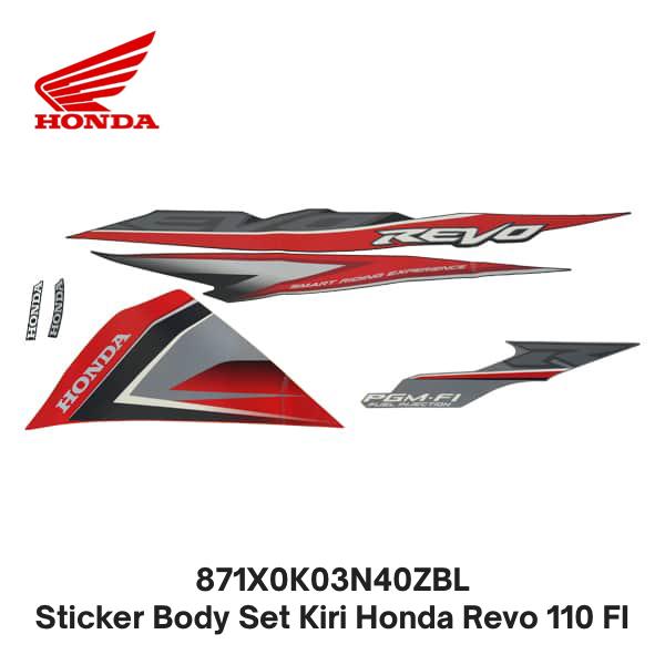 871X0K03N40ZBL Sticker Body Set Kiri Honda Revo 110 FI
