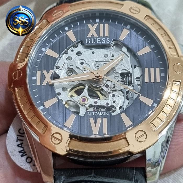 jam PRIA GUESS AUTOMATIC ORI MESIN MIYOTA CITIZEN LIKE NEW UNWORN