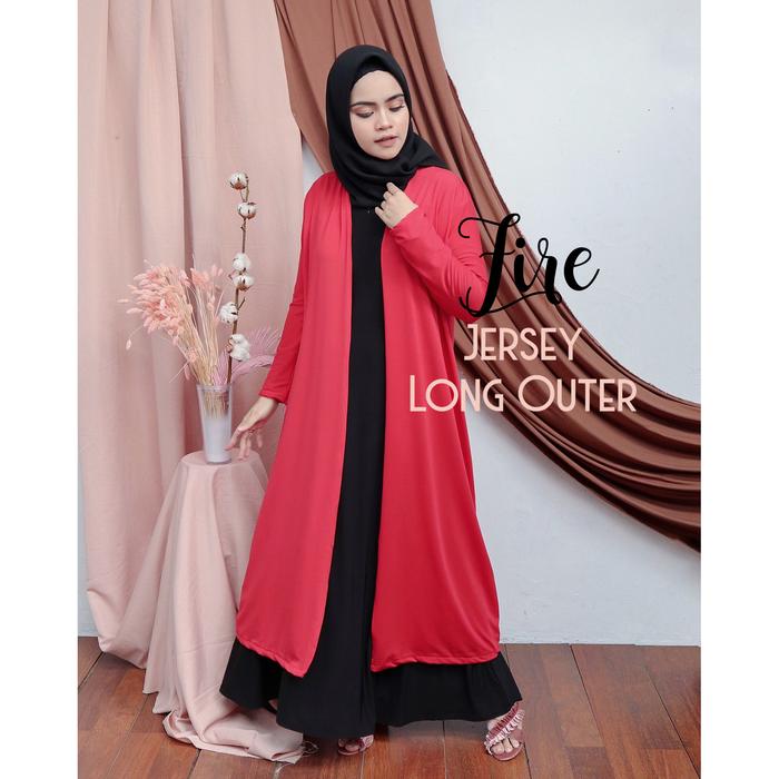 FIre Jersey Long Outer Merah Cabe