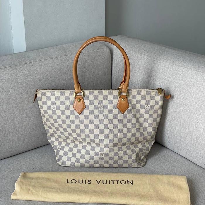 Preloved Louis Vuitton LV Damier Azur Saleya 2008 (db only) @6,99jt