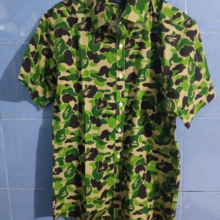 kemeja milanova x bape camouflages brand new non tag