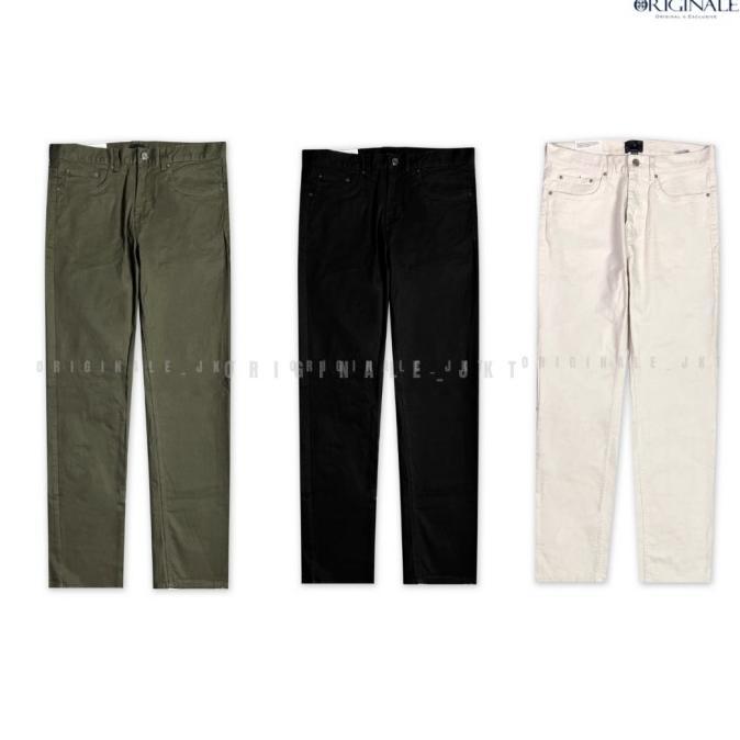 Celana Pria Regular Fit Cotton Twill Trousers By Hm
