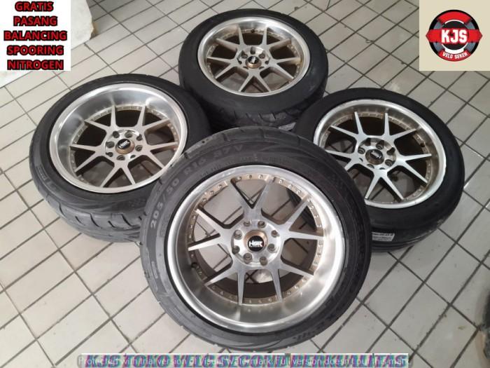 JUAL VELG RACING SECOND MODEL HSR DOGIYAI RING 16 LEBAR 7,5/8,75 OFFSET 25/30 WARNA BLACK BRONZE + B