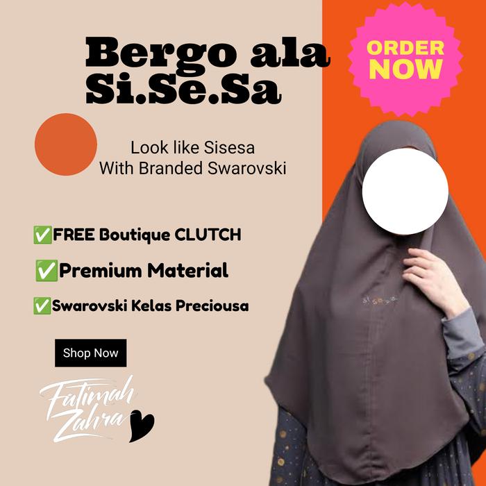 Khimar Bergo Syariah like Sisesa Clothing by Sjsesa
