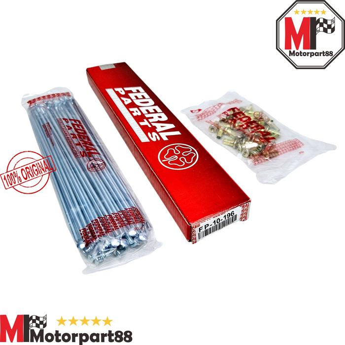 JARI JARI VELG JERUJI SPOKE SET FP-10-196 DEPAN GLPRO NEOTECH GL MAX GL PRO GL100  FEDERAL ORI 196