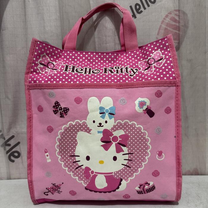 Tas handbag hello kitty kanvas sanrio preloved