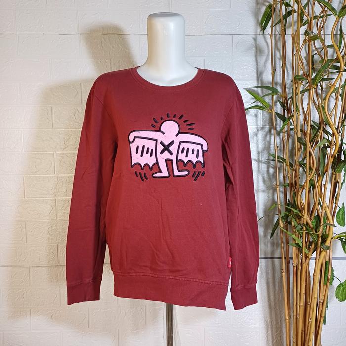 CREWNECK KEITH HARING ORIGINAL, SIZE S(SECOND BRANDED) PEKAT, CN0254