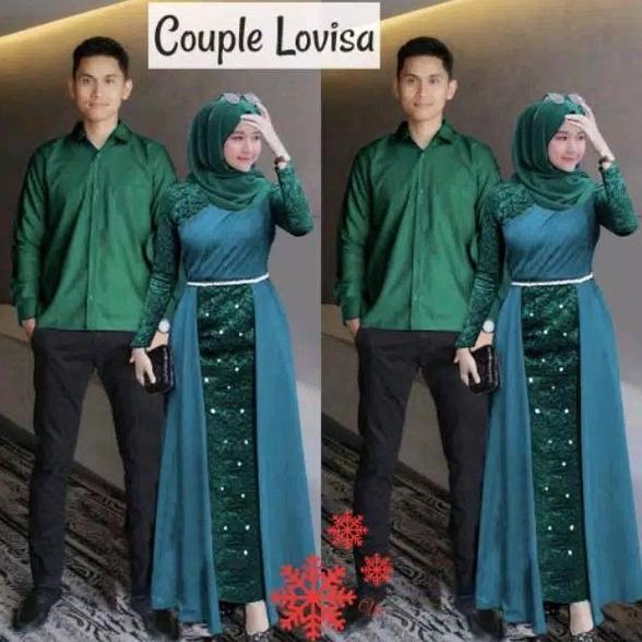Ready BAJU COUPLE MUSLIM PASANGAN BAJU COUPLE KELUARGA GAMIS BRUKAT LOVINA ORIGINAL sale baju pasang