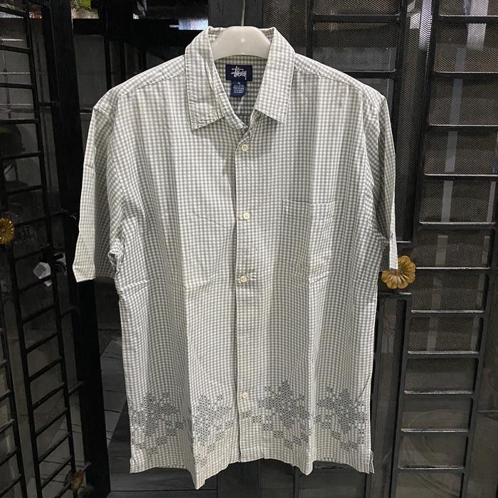 Kemeja vintage stussy plaid