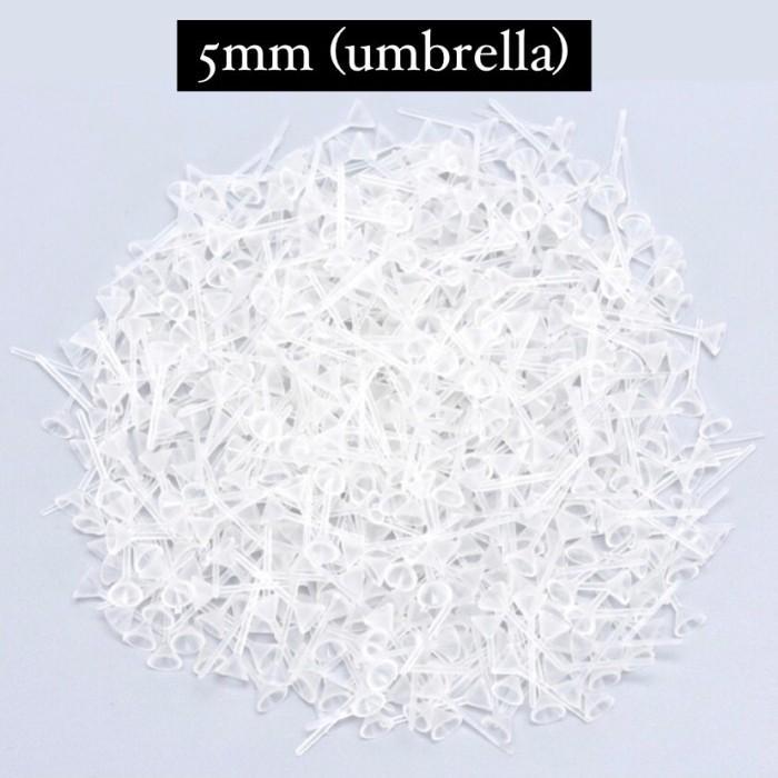 Anting tusuk plastik 100pcs + stopper/anting bening/anting transparant
