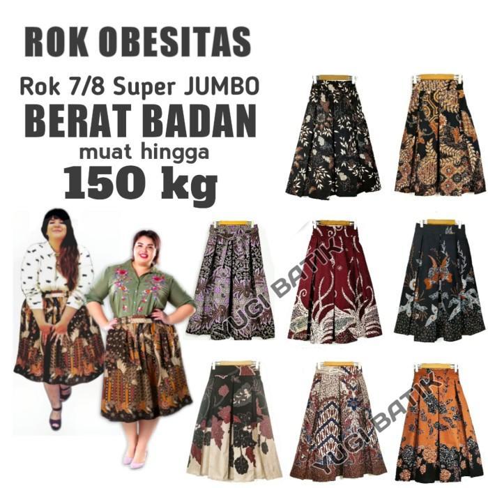 Rok Kerja Batik 7/8 super jumbo 7XL Rok wanita terbaru Over Size