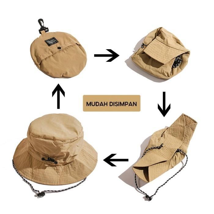 OHSOME DYLEE & LYLEE Waterproof Bucket Hat Topi Bucket Anti Air Pria Wanita