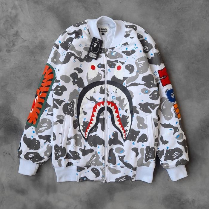 varsity jacket a bathing ape camouflage