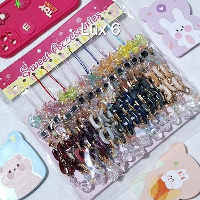 Terlaris [Grosir] 12Pcs/1Lusin Strap Tali Handphone Gantungan Case Handphone Accessories Code : Luxu