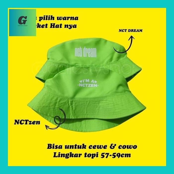 Genjos** Bucket Hat Nct Topi Nct Dream Nct 127 Nct U Way V Sm Entertainment Neon Nctzen Lighstick Nc