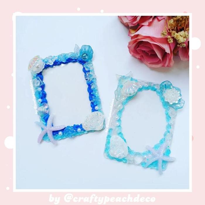 [Ready Stock/Custom] Toploader Deco Cream Premium Kpop Anime Resin Clay Deen Photocard Pc Crystal Je