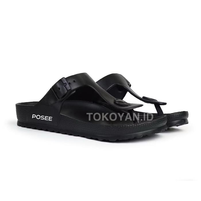 SANDAL POSEE TERBARU SENDAL JEPIT POSEE HITAM UNISEX