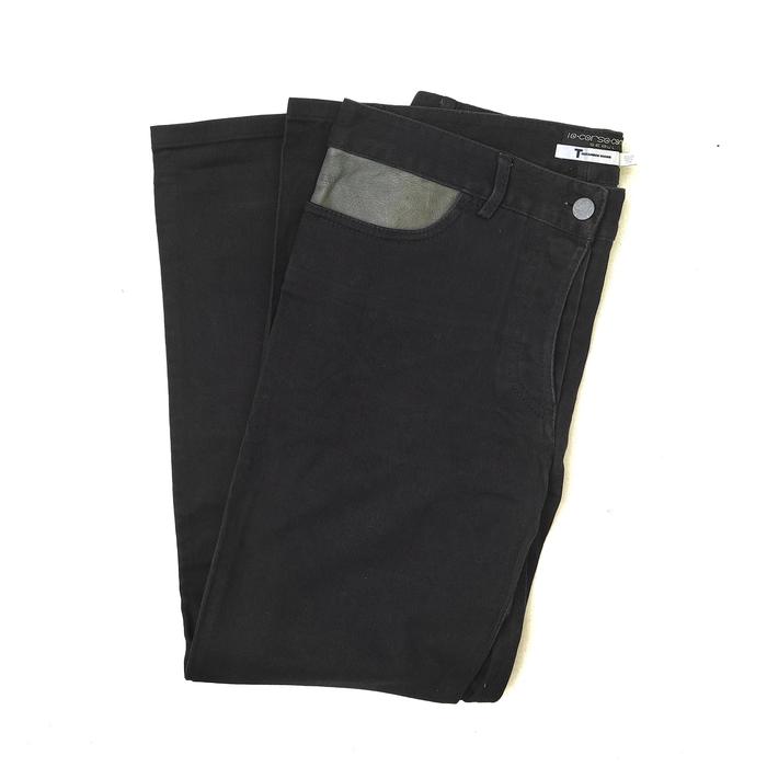Alexander Wang 10 Corso Como Mix Leather Denim Pants
