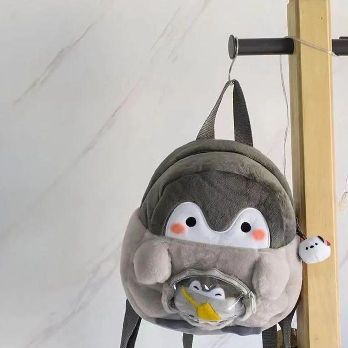 Penguin Cartoon Goth Harajuku Backpack Female Cute Jk Girl Ita Bag Doll Bag Pain Bag Action Figure P