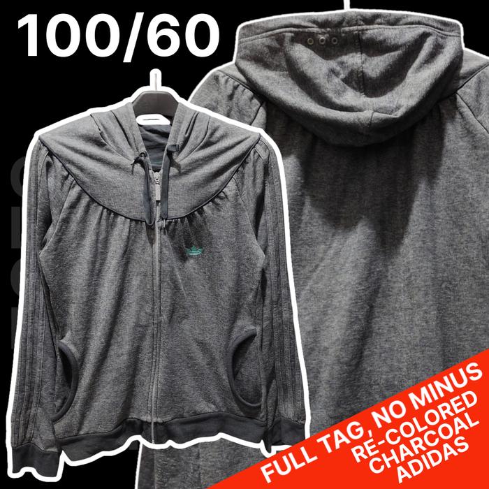 Sweater Hoodie Abu Adidas/Hoodie Adidas Abu/HD Charcoal Adidas, Bekas