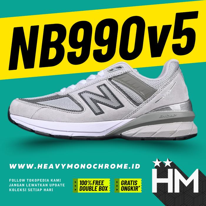 NB Balance 990v5 Made in USA Grey Sneaker M990GL5 (Size 36-45)