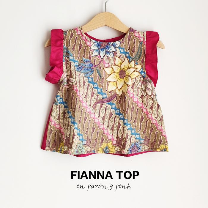 baju batik anak perempuan - FIANNA TOP batik parang pink
