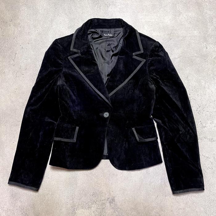 Jaket Blazer Crop Corduroy Wanita Twin Peaks Size S Second
