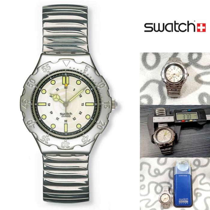 ORIGINAL SWISS MADE SWATCH IRONY SCUBA BEACH RIDER STAINLESS STEEL JAM TANGAN WATCH