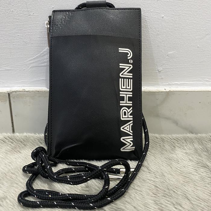 Sling hp kulit hitam preloved