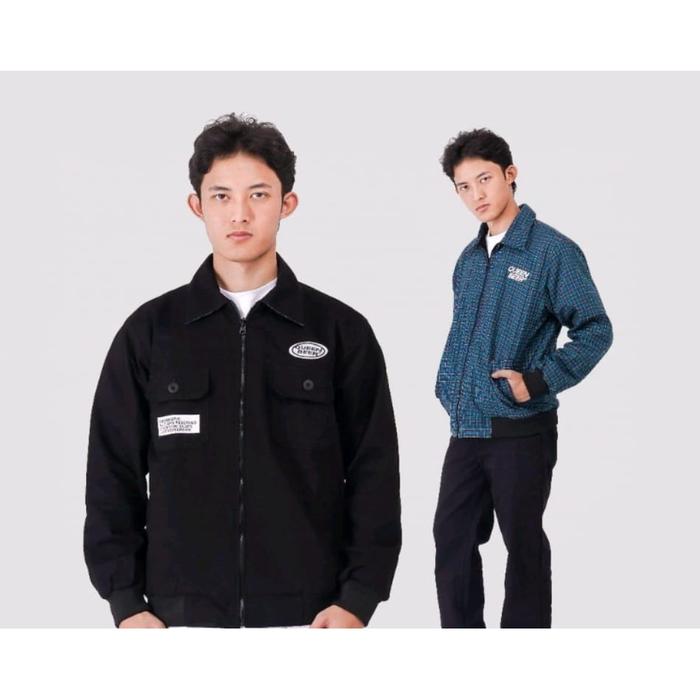 Queenbeer - Canvas Reversible Jacket Dariel Black