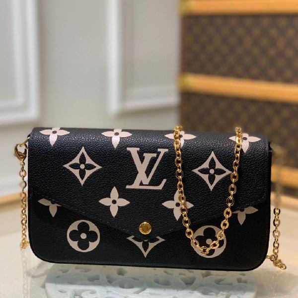 Louis Vuitton LV Felicie Monogram Black Beige