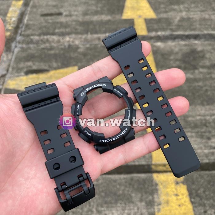 BNB Band Bezel CASIO GSHOCK GA 100 GD 110 GA 120 GD 100 GA 110 ORIGINAL Tulisan Putih Buckle Hitam