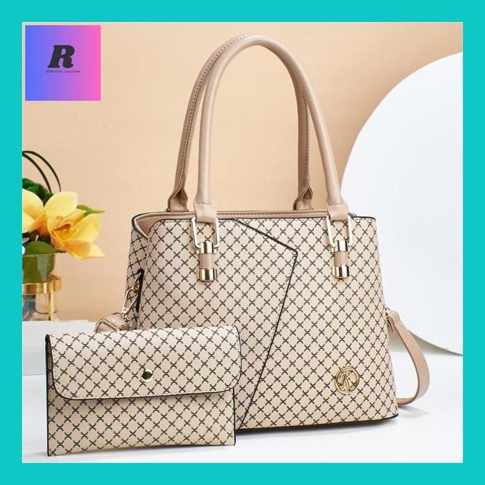 Rewi** Mb Gratis Ongkir ( Cod ) Lt2195 Top Handle Bag Tas Wanita Import Terbaru Tas Set Wanita Tas M