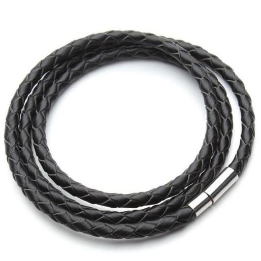 Tangan Braided Bahan Kulit 3 Ls Pw740 Black