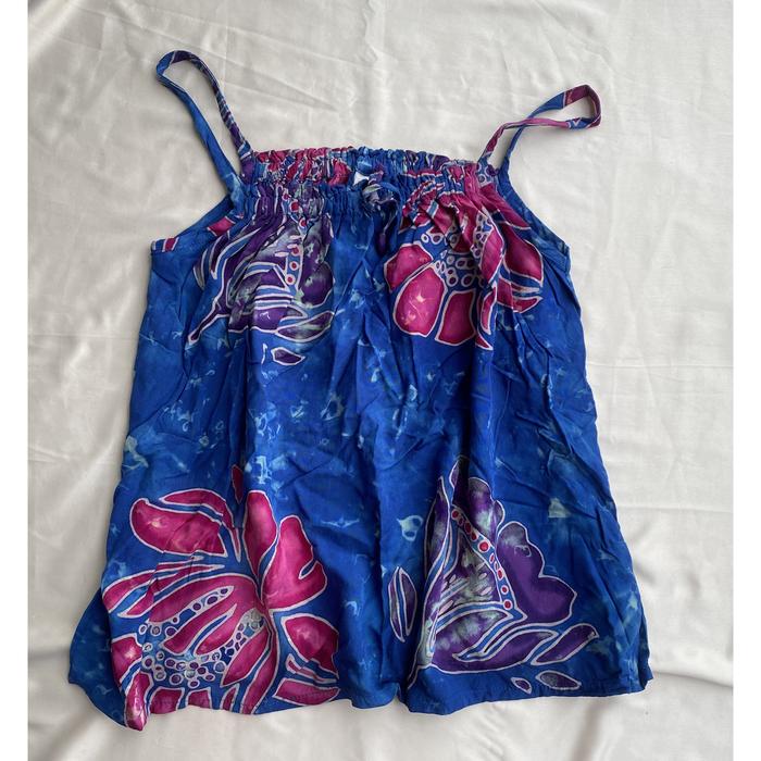 Preloved Atasan Daster Batik Sunan Tank Top Baju Tidur Wanita